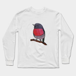 Pink Robin bird Long Sleeve T-Shirt